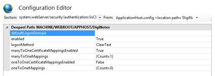 iisClientMappingAuthentication